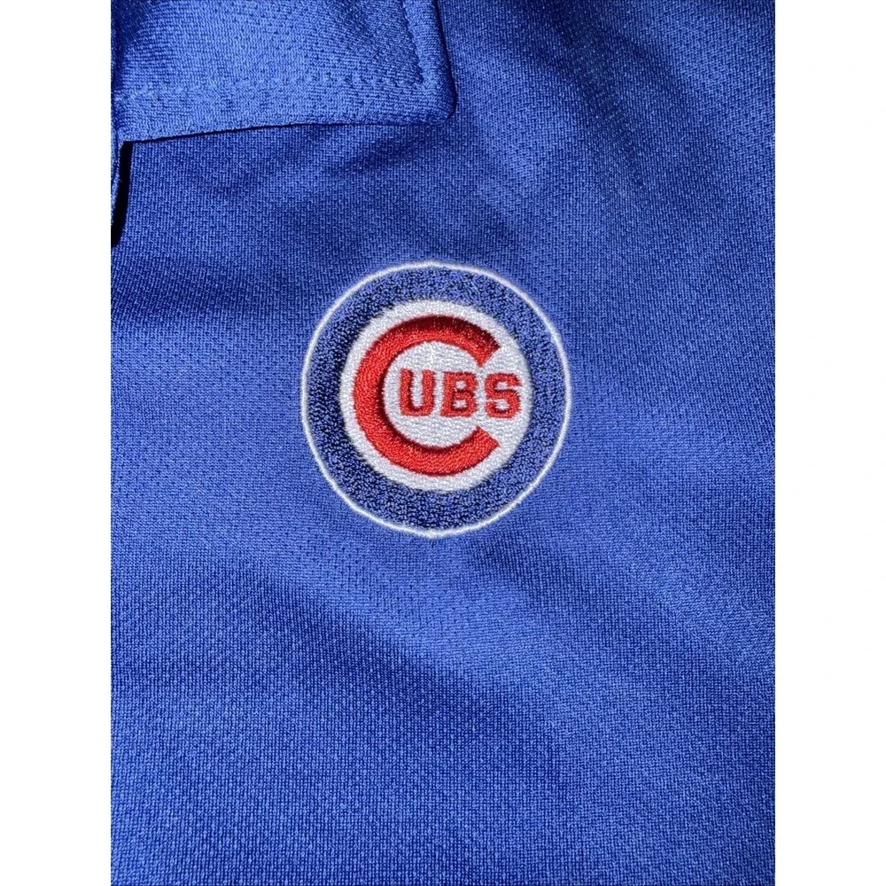 Chicago Cubs MLB '47 Mens Sz XL Royal Blue Performance Short Sleeve Polo